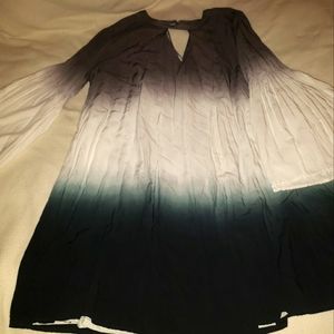 Dip dye, ombre, indigo, grey and white size M